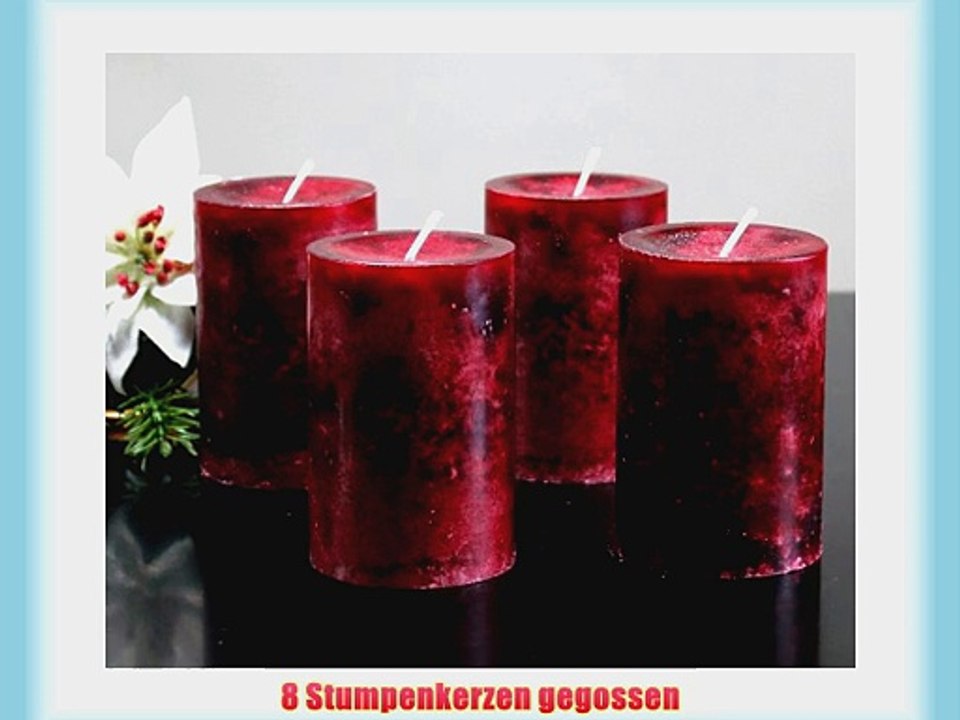 Kerzen Trendkerzen Safe Candle Markenkerzen Adventskerzen Stumpenkerzen 90/60 mm dunkelrot