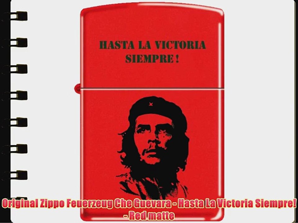 Original Zippo Feuerzeug Che Guevara - Hasta La Victoria Siempre! - Red matte
