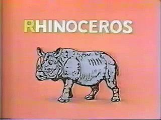 Classic Sesame Street animation - R for Rhinoceros