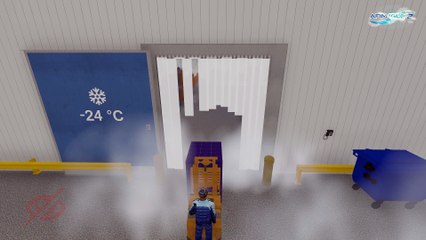 Vriescel luchtgordijn: AFIM IGLO-2 (luchtdeur vriescel / vriezer)