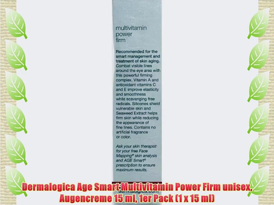 Dermalogica Age Smart Multivitamin Power Firm unisex Augencreme 15 ml 1er Pack (1 x 15 ml)