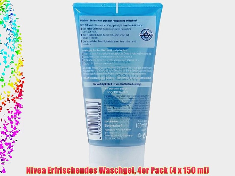 Nivea Erfrischendes Waschgel 4er Pack (4 x 150 ml)