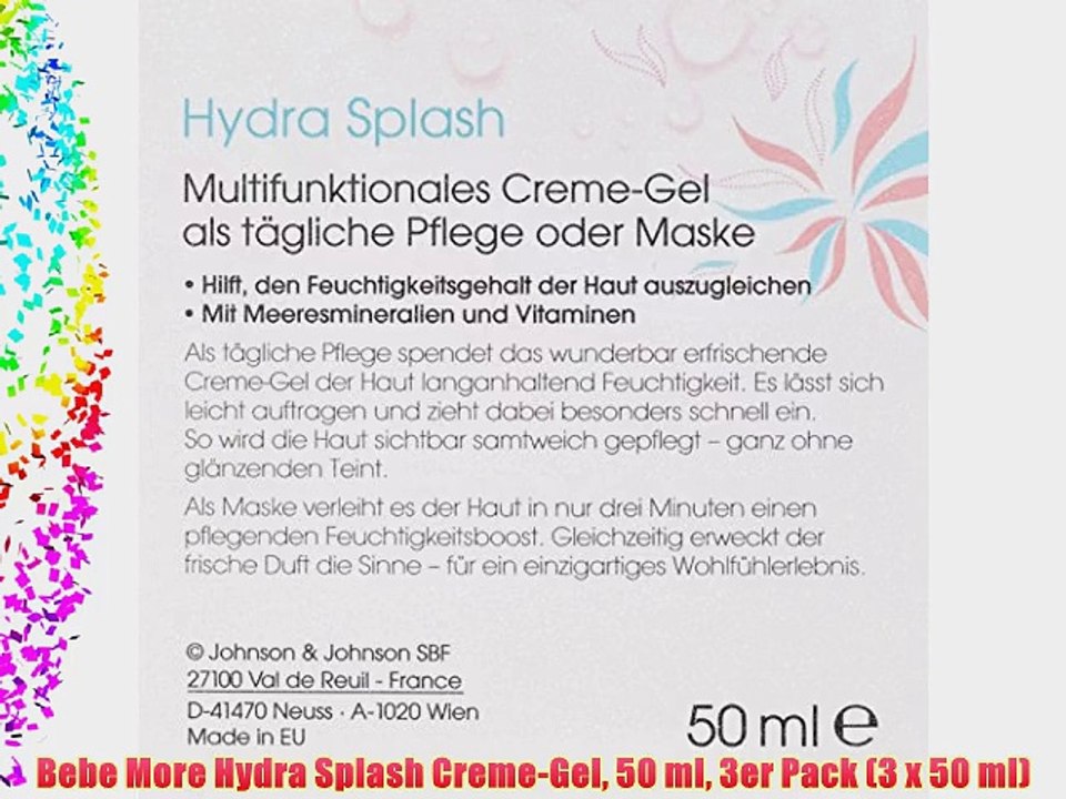 Bebe More Hydra Splash Creme-Gel 50 ml 3er Pack (3 x 50 ml)