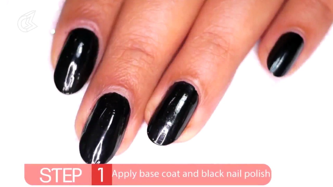 Black Shiny Nails | Nail Art Tutorial