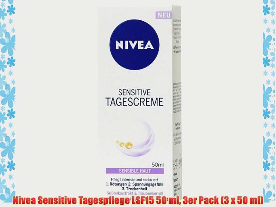 Nivea Sensitive Tagespflege LSF15 50 ml 3er Pack (3 x 50 ml)