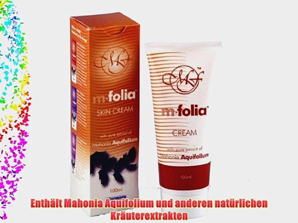Psoriasis-Behandlung-Creme enth?lt Mahonia Aquifolium aus der M-Folia Produktpalette