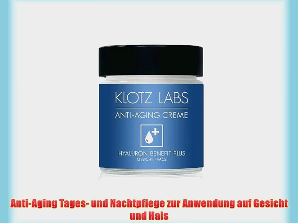 Klotz Labs Hyaluron Benefit Plus Anti-Aging Creme 1er Pack (1 x 30 ml)