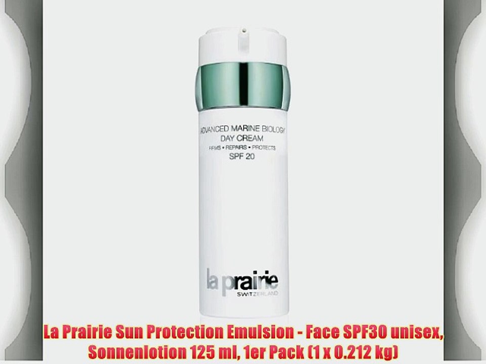La Prairie Sun Protection Emulsion - Face SPF30 unisex Sonnenlotion 125 ml 1er Pack (1 x 0.212