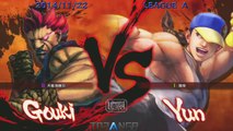 USF4 - Tokido (Gouki) vs Kazunoko (Yun) - TL4A Round7 Battle3