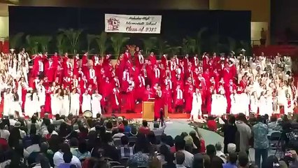 High School Kids Dance to "Watch Me (Whip/nae nae)" At Graduation
