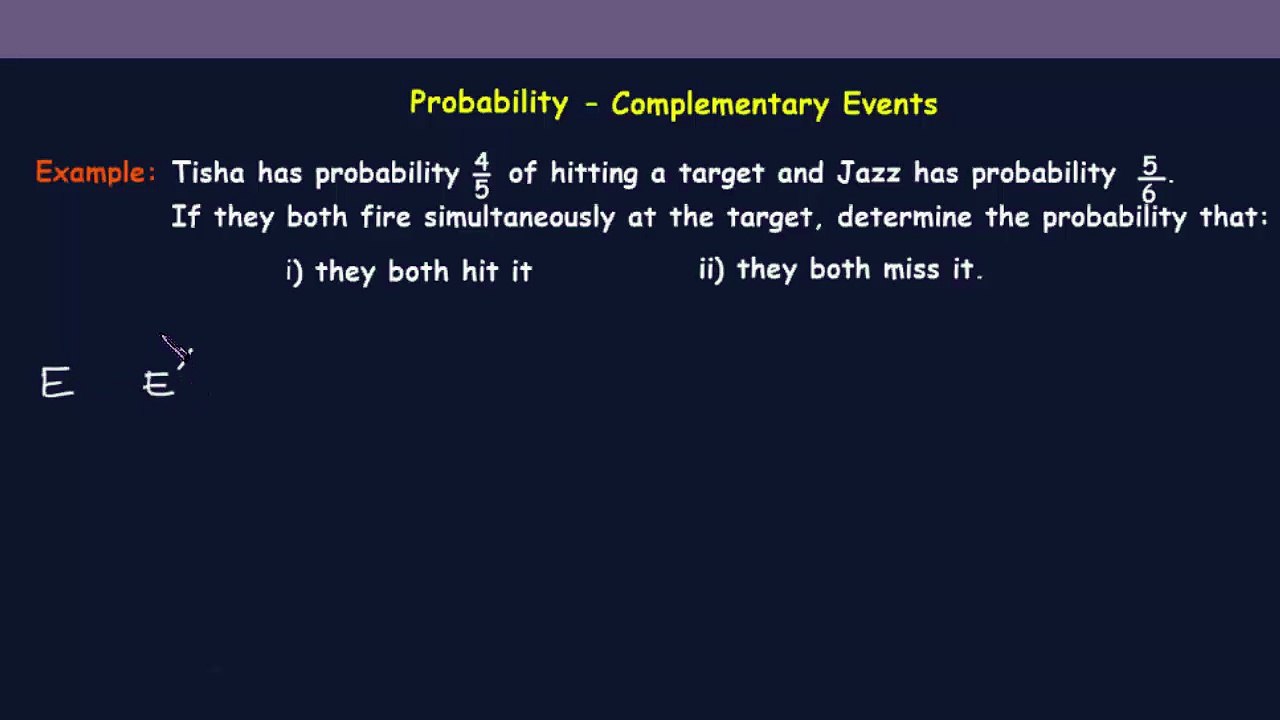 Probability: Part 3. Compound Events - Example of Complementary Events