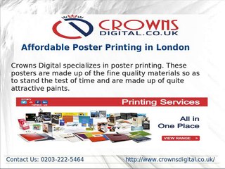 Affordable poster printing in London