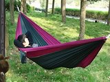 New Portable Outdoor Double Hammock lightweight Fabric Travel Camping Bed  Slide