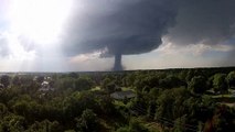 Kansas tornado incredible footage captured by a drone