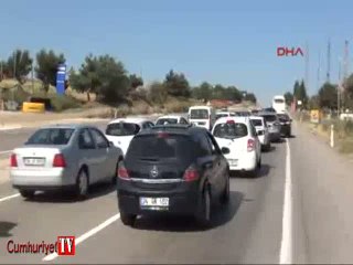 Tekirdağ- İpsala karayolunda trafik felç