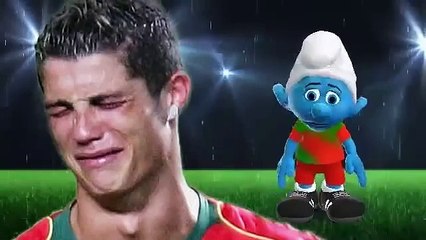 Feiere die Tore des Deutsche-Mannschaft mit den Schlümpfen! - Cristiano Ronaldo weint