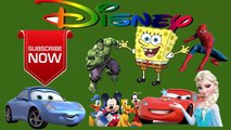 Disney Pixar Cars Lightning McQueen ft HULK ft Frozen Elsa Woody ft Spider Man ft  Mickey