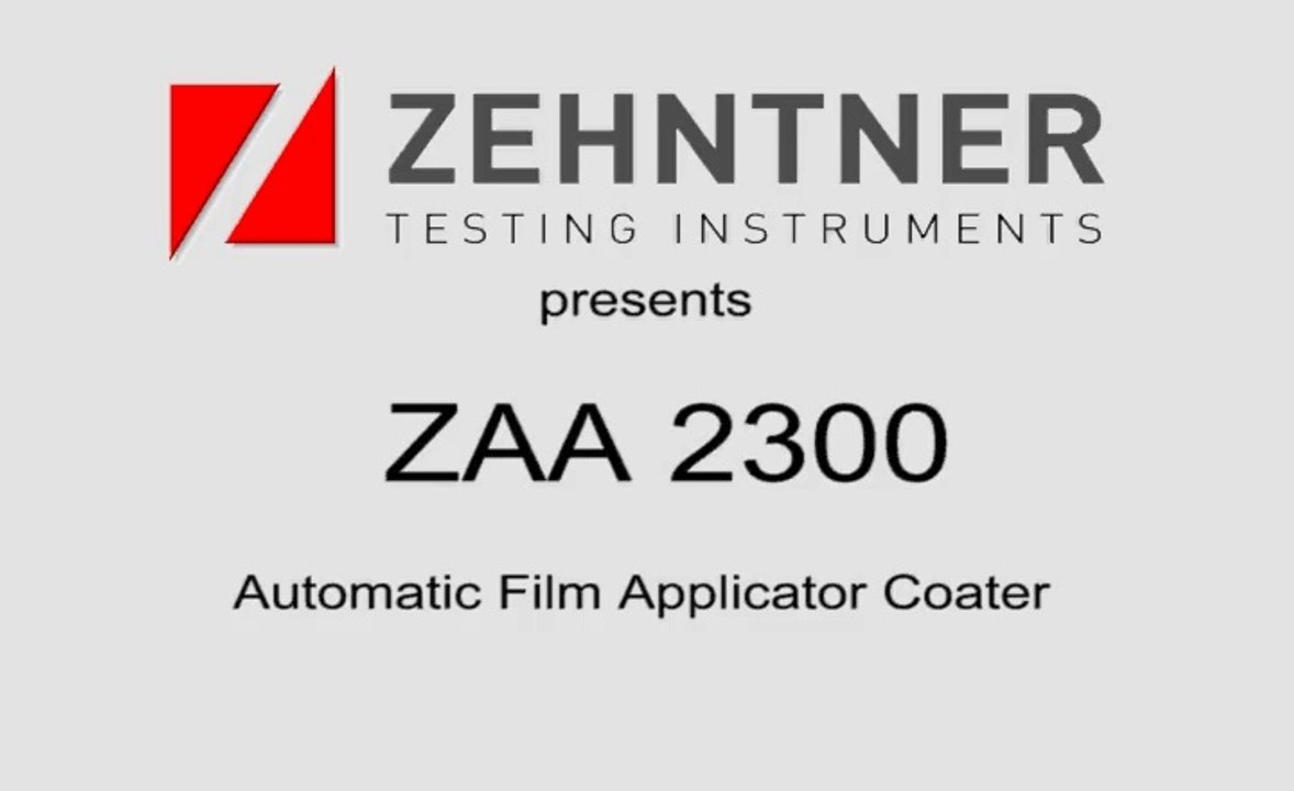 ZAA 2300 Zehntner Automatic Film Applicator Coater video Dailymotion