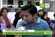 Padres de familia exigen cambio de director de colegio Tupac Amaru - Trujillo