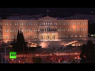 Syntagma Square NOW - Thousands celebrate likely NO vote victory in Athens