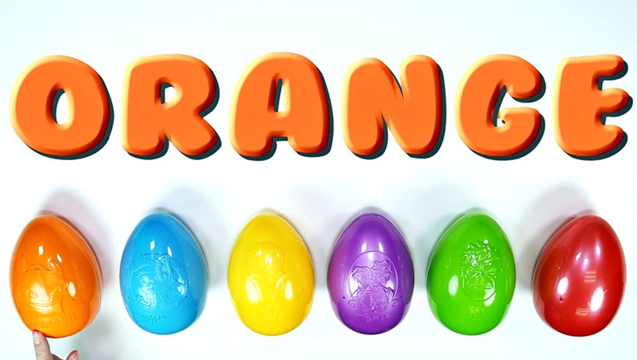 Learn Complementary Colours using Surprise Eggs! Opening 6 Giant Colorful Kinder Toy Egg Surprises