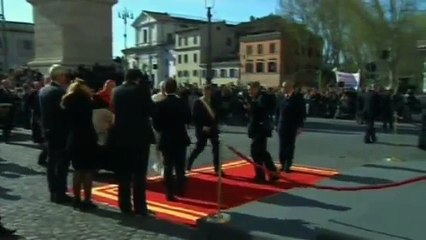 Pope Francis blesses John Paul II Square in Rome