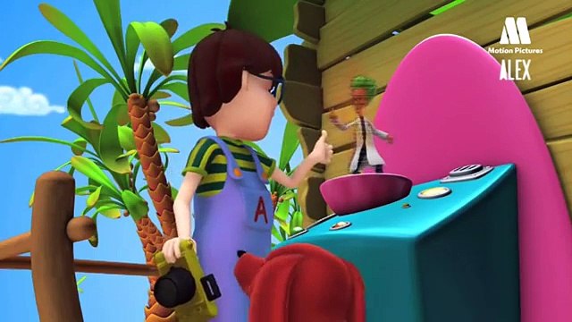 Octopus, Cartoon to learn about sea animals - Alex in the sea