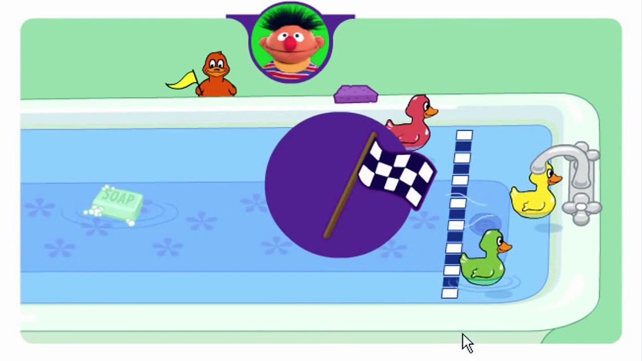 Play With Me Sesame Duckie Races Cartoon Animation Sprout PBS Kids Game Play Walkthrough