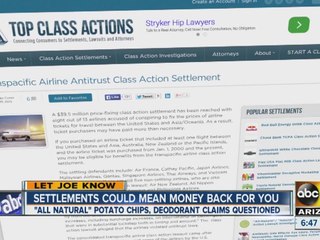 Class action settlements could mean money back for you