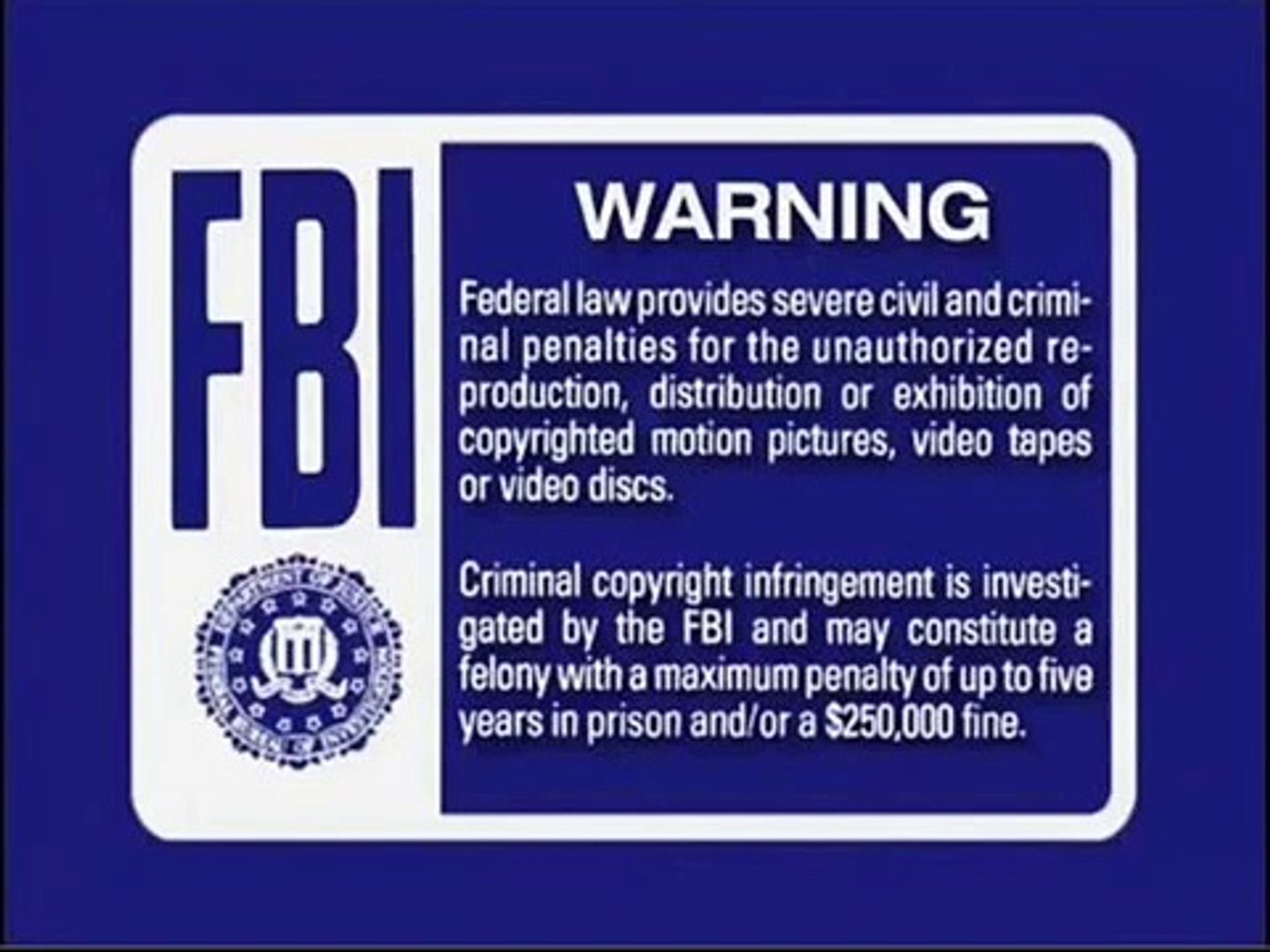 FBI Warning (DVD) / Hollywood Pictures Home Video Logo 2000-2001 - video  Dailymotion