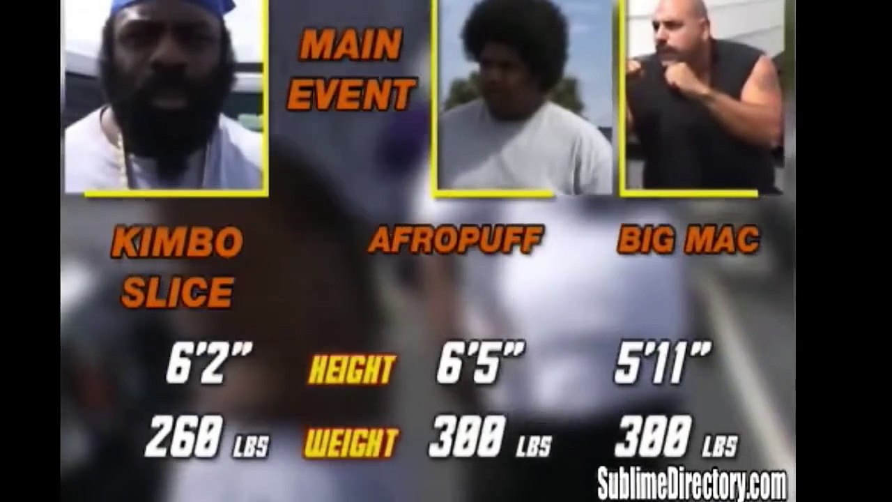 kimbo Slice vs Afropuff & Big Mac - kimbo slice fighting