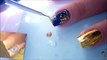 Nail Art Tutorial: Gold Foil + Glue Foil and Blue Roses Nail Art