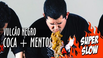 Vulcão Negro Coca + Mentos