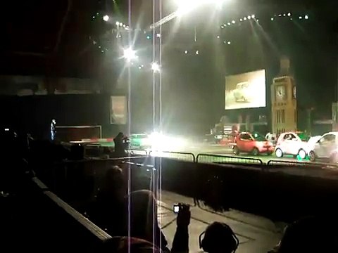 Top Gear Live London Oliver scores a goal Richard Hammond