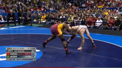 2015 NCAA 197 lb Final: Kyven Gadson (ISU) vs Kyle Snyder (tOSU)
