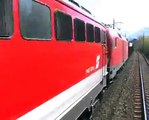 TRAIN ACTION VIDEO - Freight train overtake passenger train!