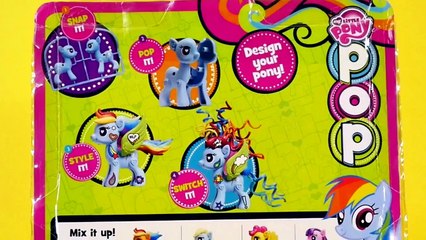 Play Doh Plus My Little Pony POP Design and Build Rainbow Dash MLP Play Dough Hair Tails