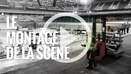 L'ONL en concert au stade Pierre Mauroy: le montage de la scène