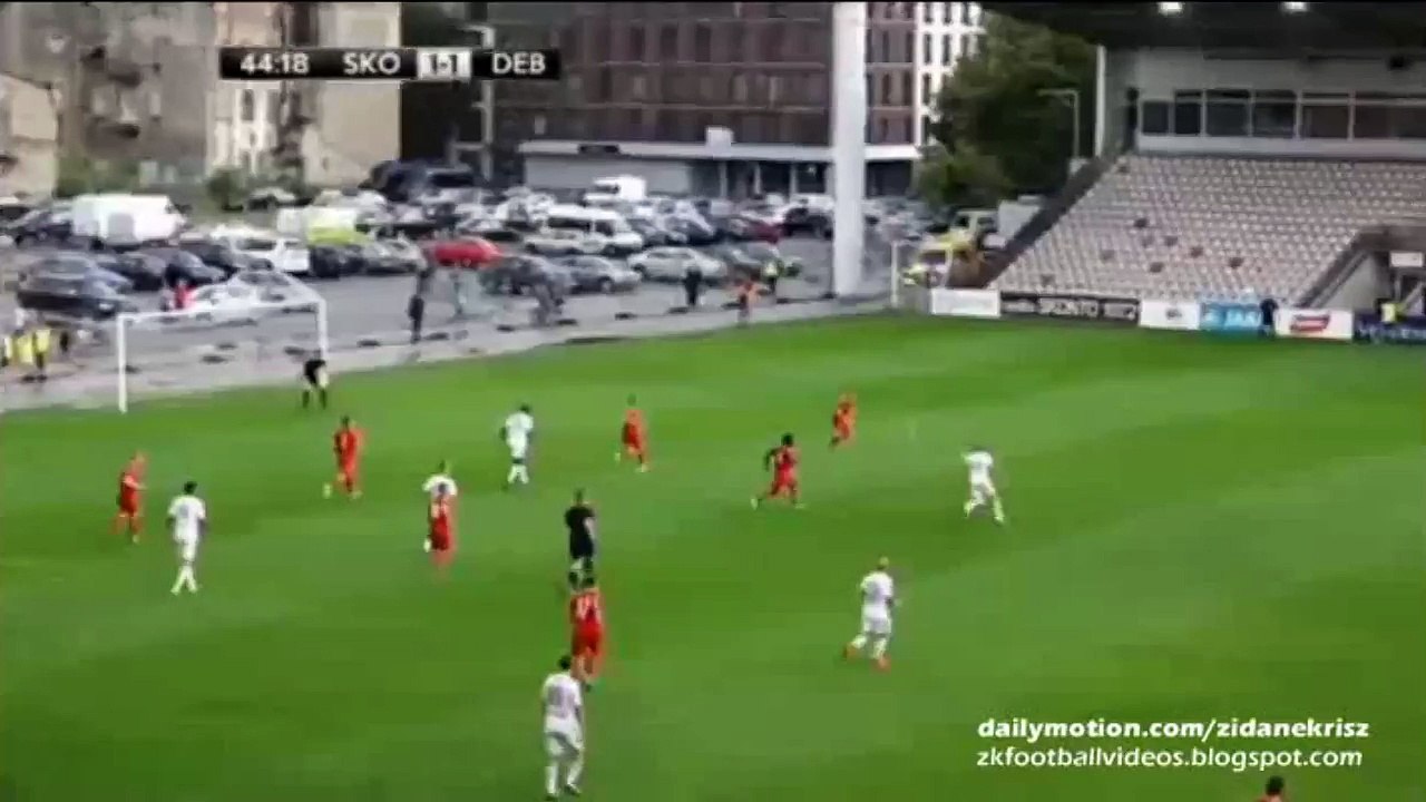 Tisza hits the post - Skonto Riga v. Debreceni VSC - 16.07.2015 Europa League