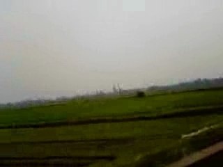 En moto au milieu des rizières