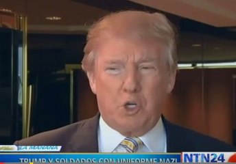 Donald Trump continúa causando polémica al publicar fotografía con soldados nazi