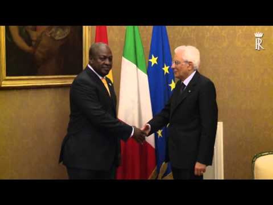 Roma - Mattarella ha ricevuto il Presidente del Ghana John Dramani Mahama (16.07.15)