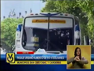 Aumentan a Bs 15 el pasaje urbano en San Cristóbal