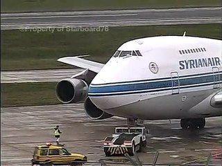Syrian Arab Airlines Boeing 747SP YK-AHA at London Heathrow