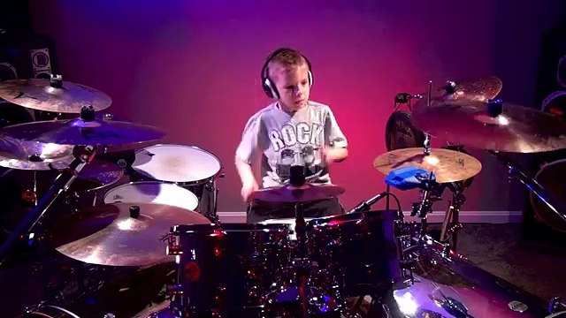 Cowboys From Hell Avery 7 year old Drummer