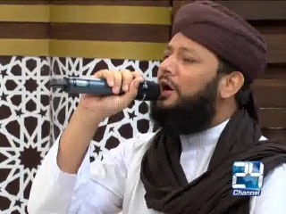 Sahibzada Aqif Hayat Qadri reciting Naat on Channel 24-5th July 2015