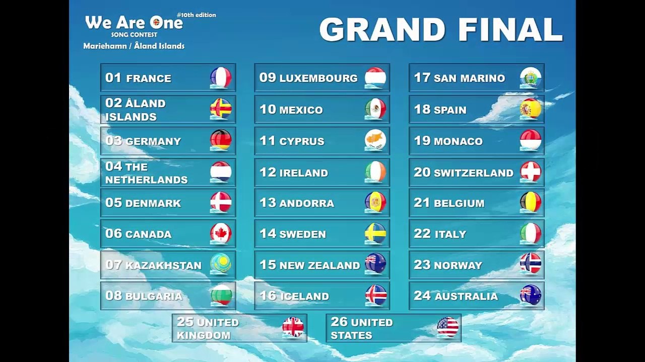 WAO Song Contest / 10th edition / Mariehamn, Åland Islands / Grand final