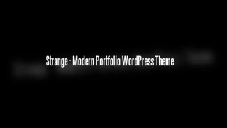 Strange - Modern Portfolio WordPress Theme