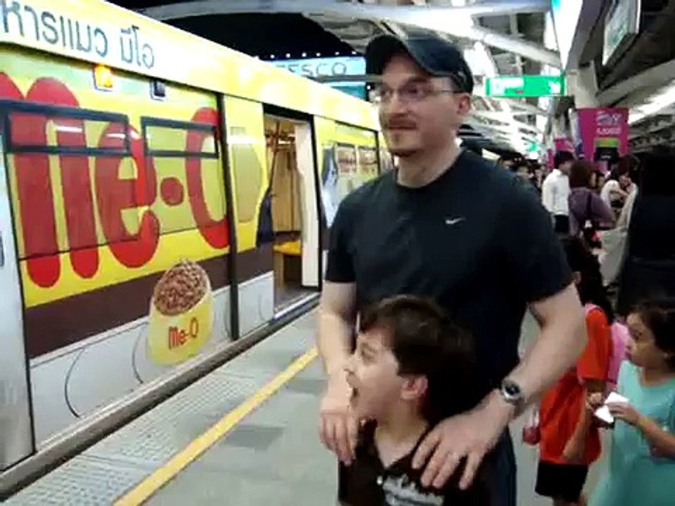 BTS "Sky Train" in Bangkok Thailand - Get on Board (song)