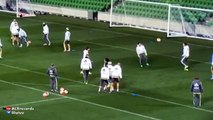 Cristiano Ronaldo provoke Pepe then this foults him in Real Madrid training 2015